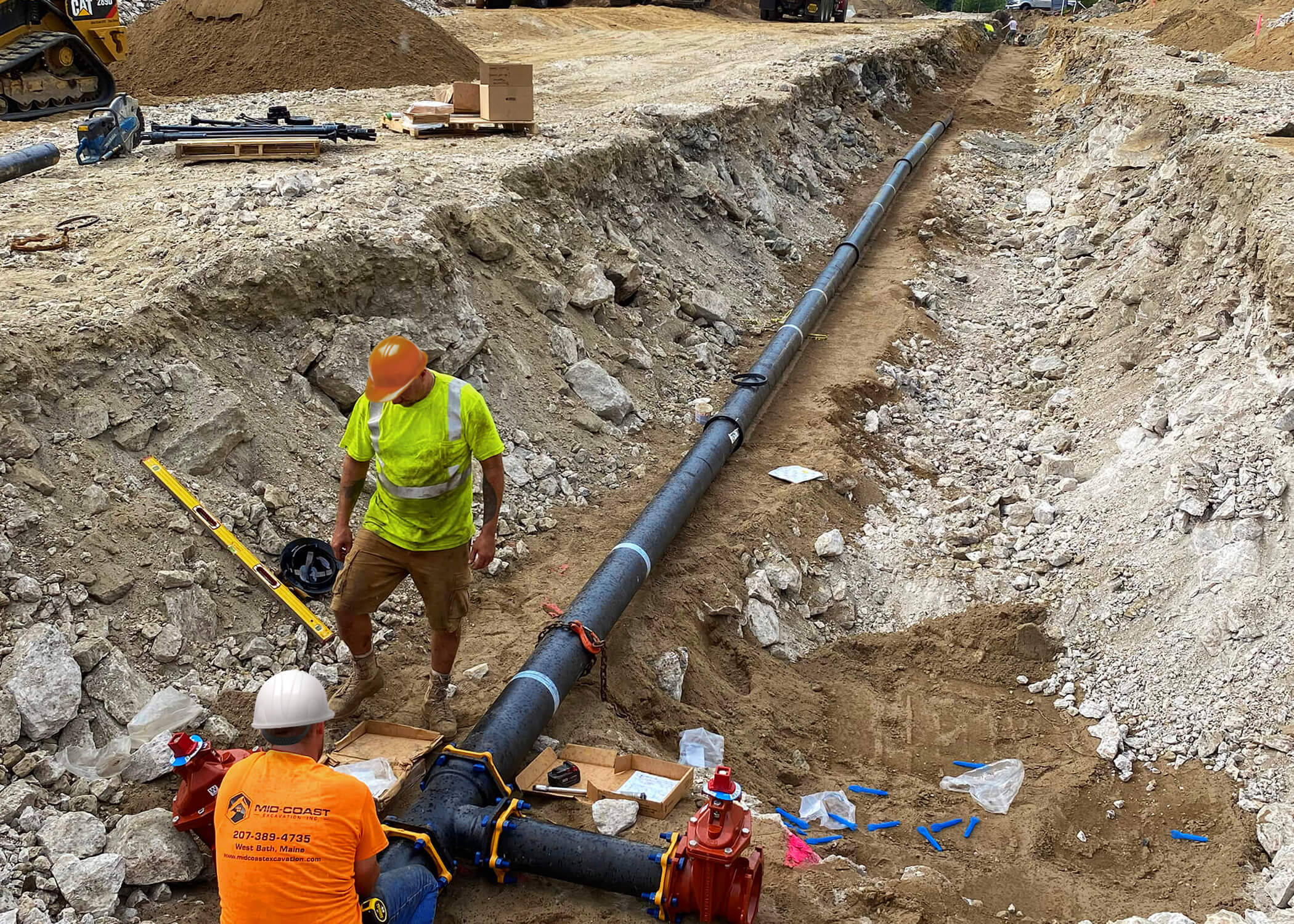 Commercial Water Sewer Main Installation
